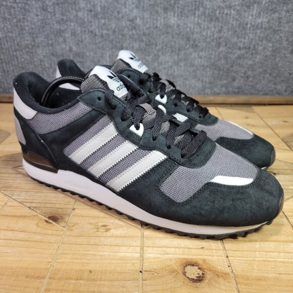 Adidas‎ Originals ZX700 Men's Sneakers Size 12, Black/White, Suede Shoes Casual - Picture 1 of 11